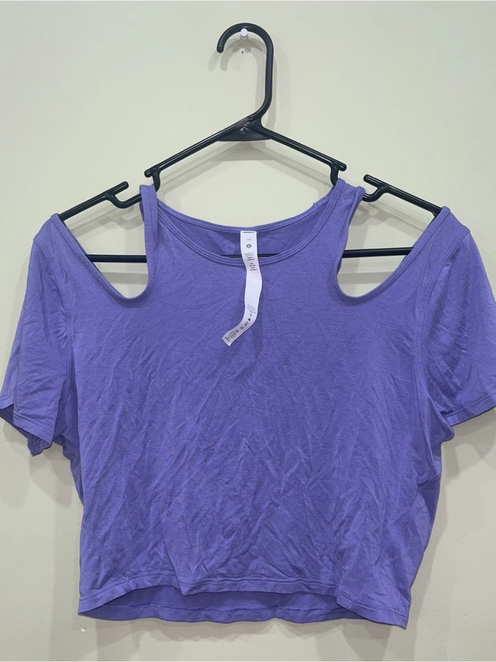 LULULEMON Women's Size 10 Purple Shoulder Cut-Out Yoga Tank Athletic Top